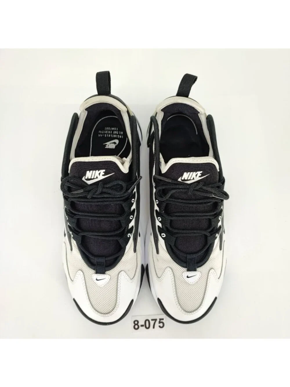 Nike Zoom 2K Women's Size 8.5 Sneakers Mesh White Black Zoom Air Shoes AO0354